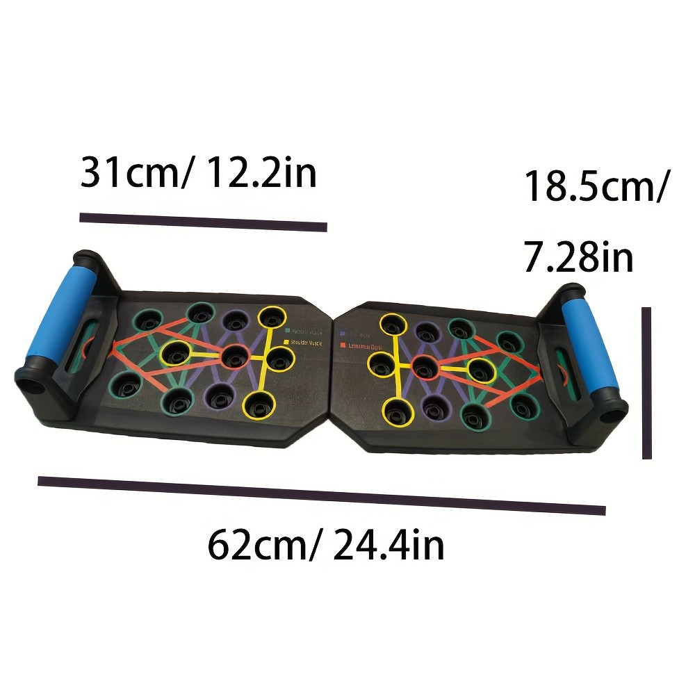 Color-Coded Push Up Board with Handles Transform Your Home Gym Workouts