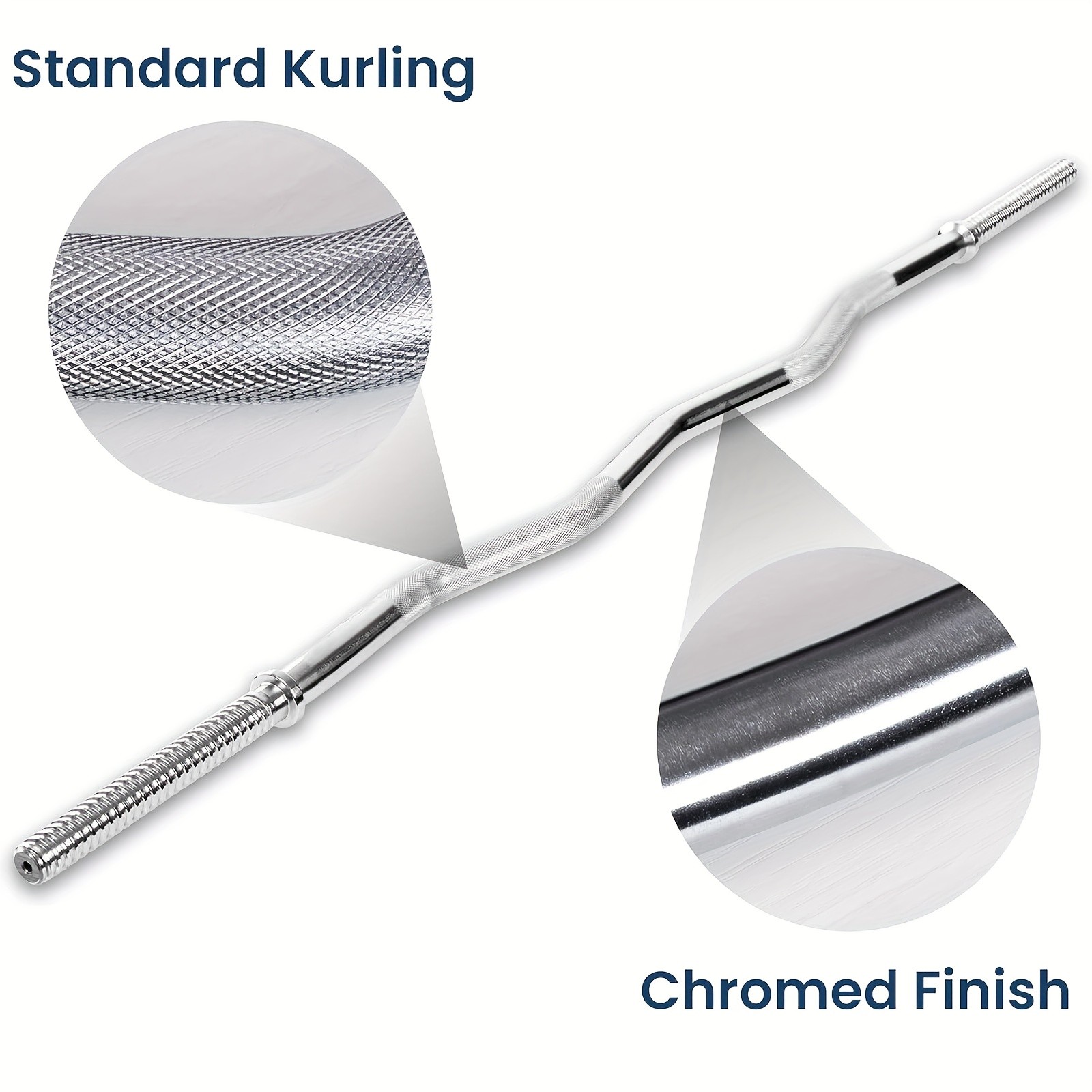 1.2m/47" Heavy Duty Curl Weight Lifting Bar  Build Stronger Arms with Precision