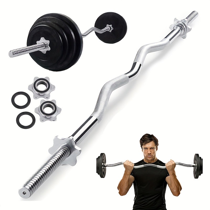 1.2m/47" Heavy Duty Curl Weight Lifting Bar  Build Stronger Arms with Precision
