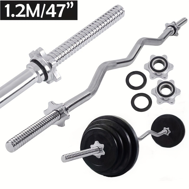 1.2m/47" Heavy Duty Curl Weight Lifting Bar  Build Stronger Arms with Precision
