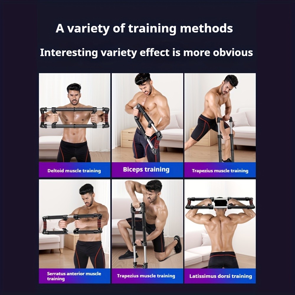 Versatile Push Bar & Chest Expander Set: Your Full-Body Workout Solution