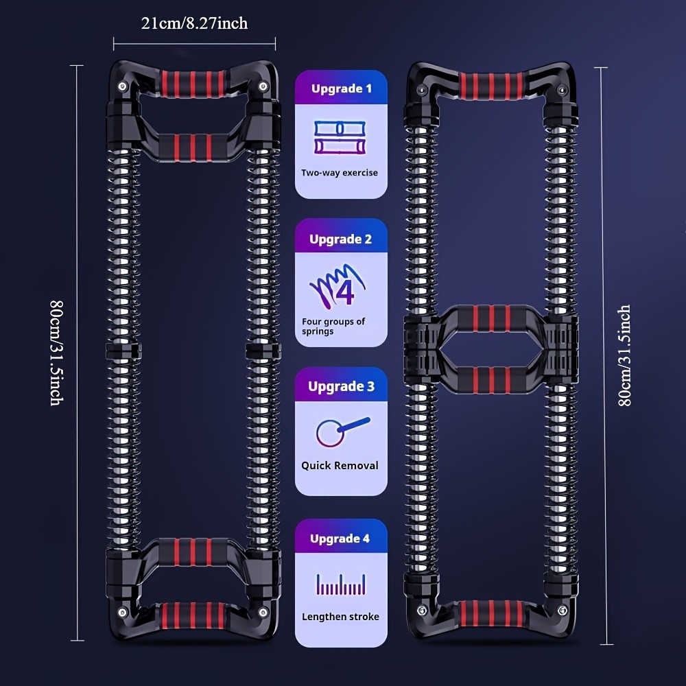 Versatile Push Bar & Chest Expander Set: Your Full-Body Workout Solution