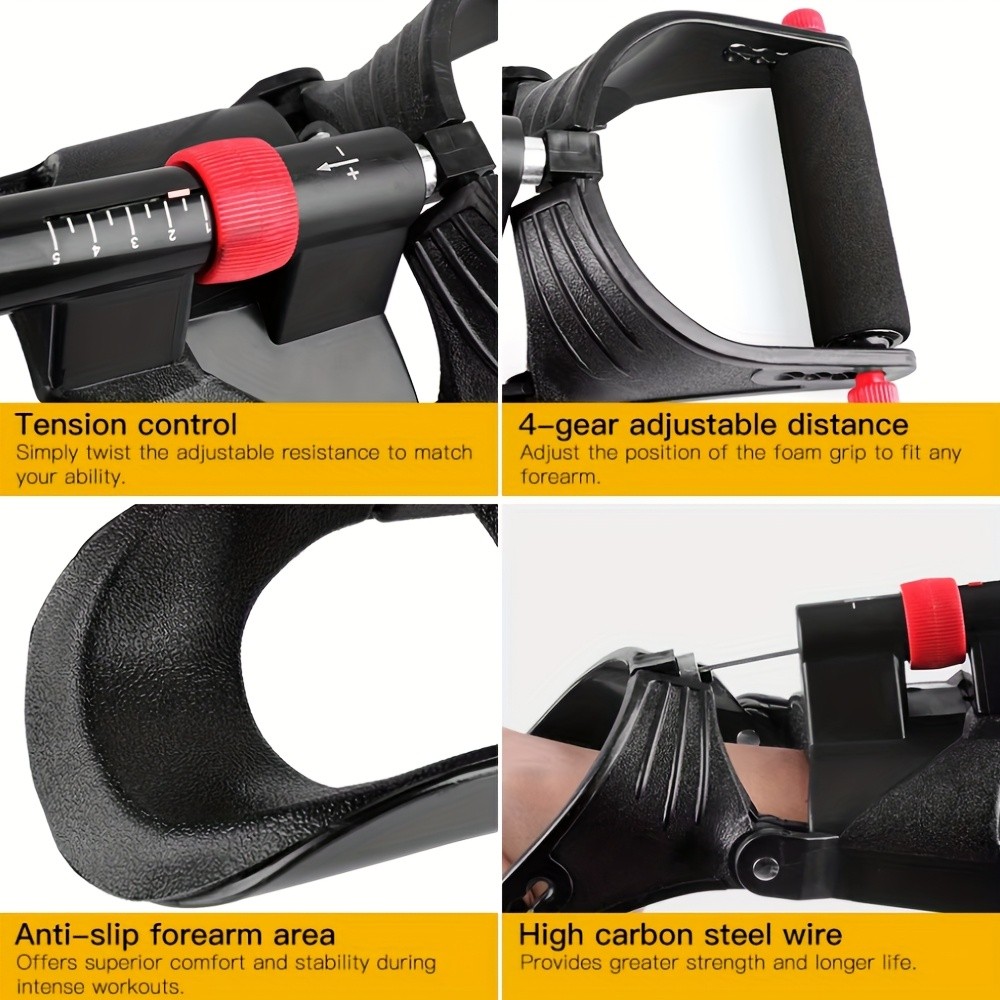 Portable Adjustable Wrist Strengthener: Perfect for Tennis, Fitness, and Arm Training