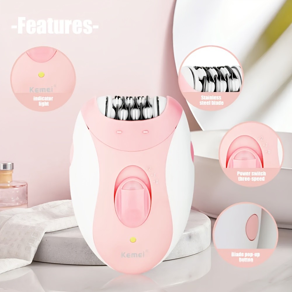 Kemei Epilator  Effortless Hair Removal for Smooth, Silky Skin