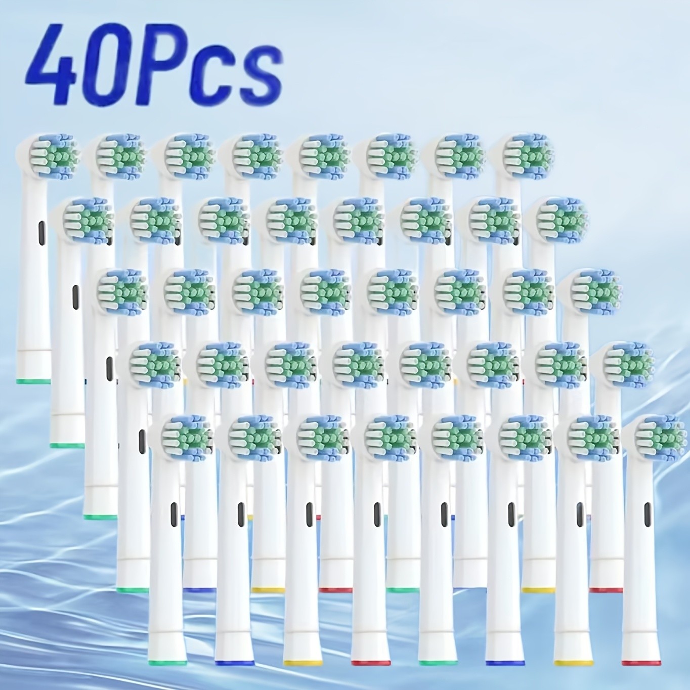 40-Pack Electric Toothbrush Replacement Heads  Premium Cleaning for Healthy Teeth and Gums