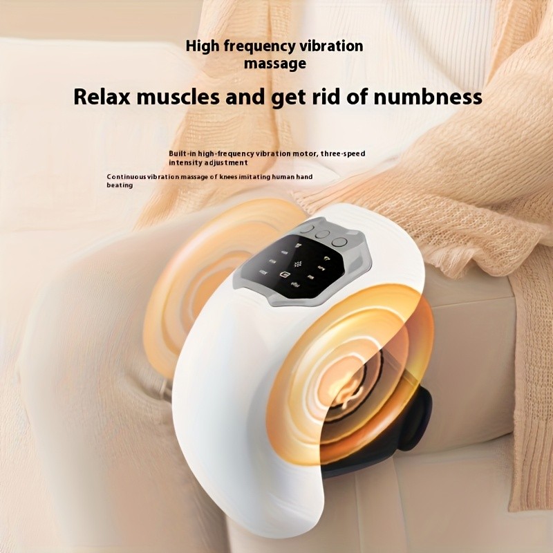 New Electric Heating Knee Joint Massager Hot Compress, Warm and Vibrating Massager for Elderly Knee Pads