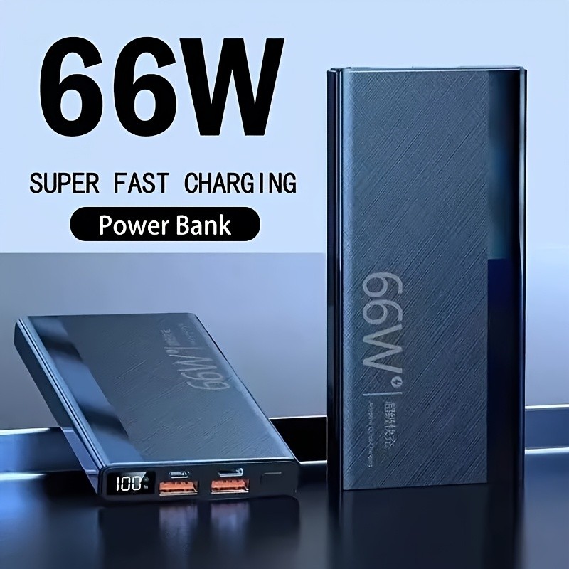 66W 20000mAh Power Bank  Fast Charging Portable Charger External Battery for Your Devices