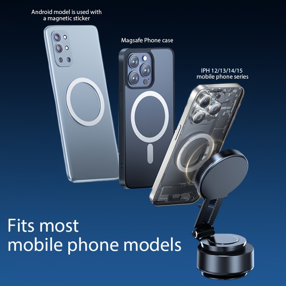 Upgraded Magnetic Suction Mobile Phone Holder for Car  360 Rotation, Retractable, Strong Suction and High Stability