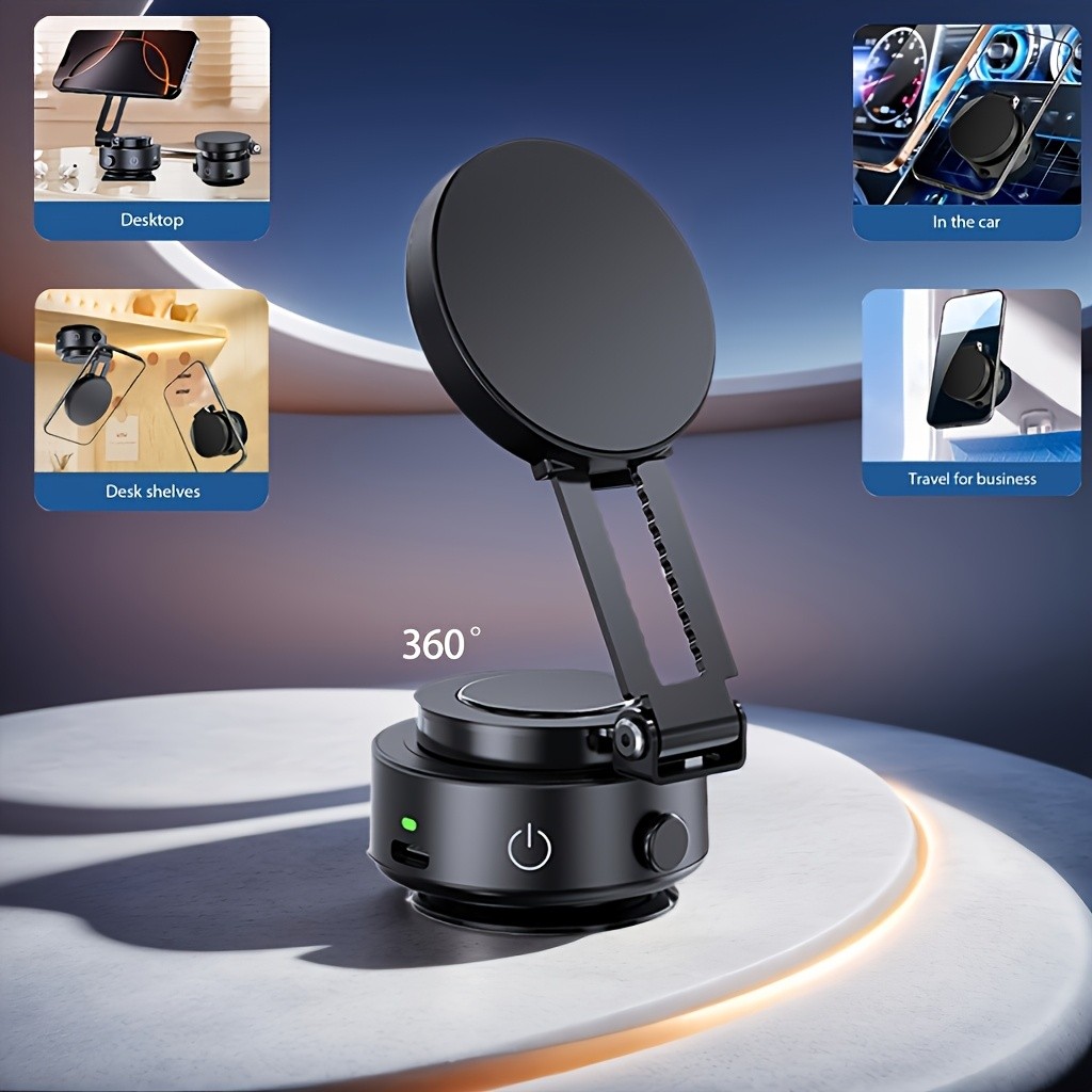 Upgraded Magnetic Suction Mobile Phone Holder for Car  360 Rotation, Retractable, Strong Suction and High Stability