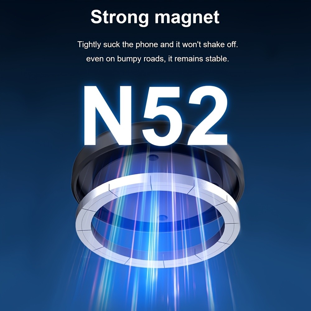 Upgraded Magnetic Suction Mobile Phone Holder for Car  360 Rotation, Retractable, Strong Suction and High Stability