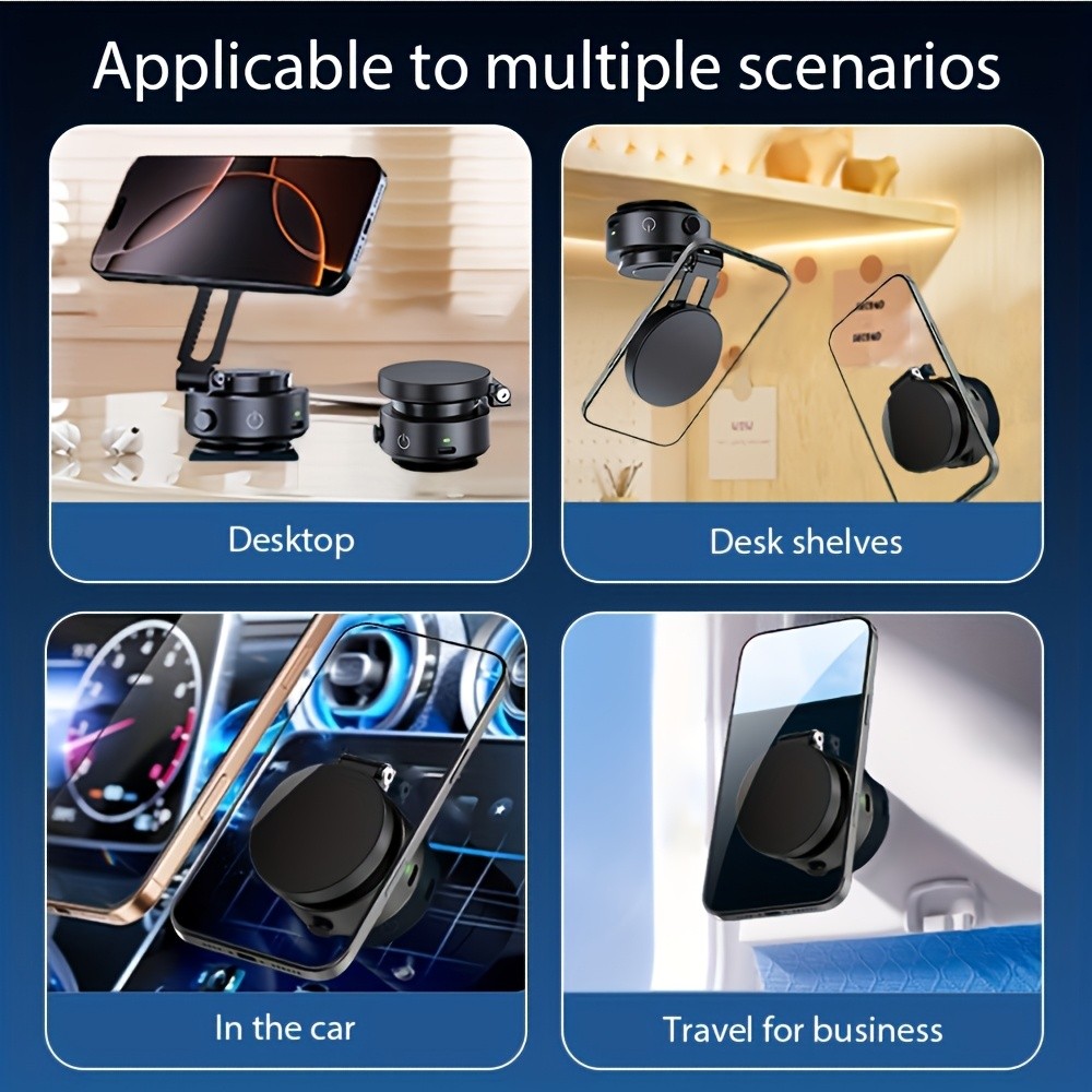 Upgraded Magnetic Suction Mobile Phone Holder for Car  360 Rotation, Retractable, Strong Suction and High Stability