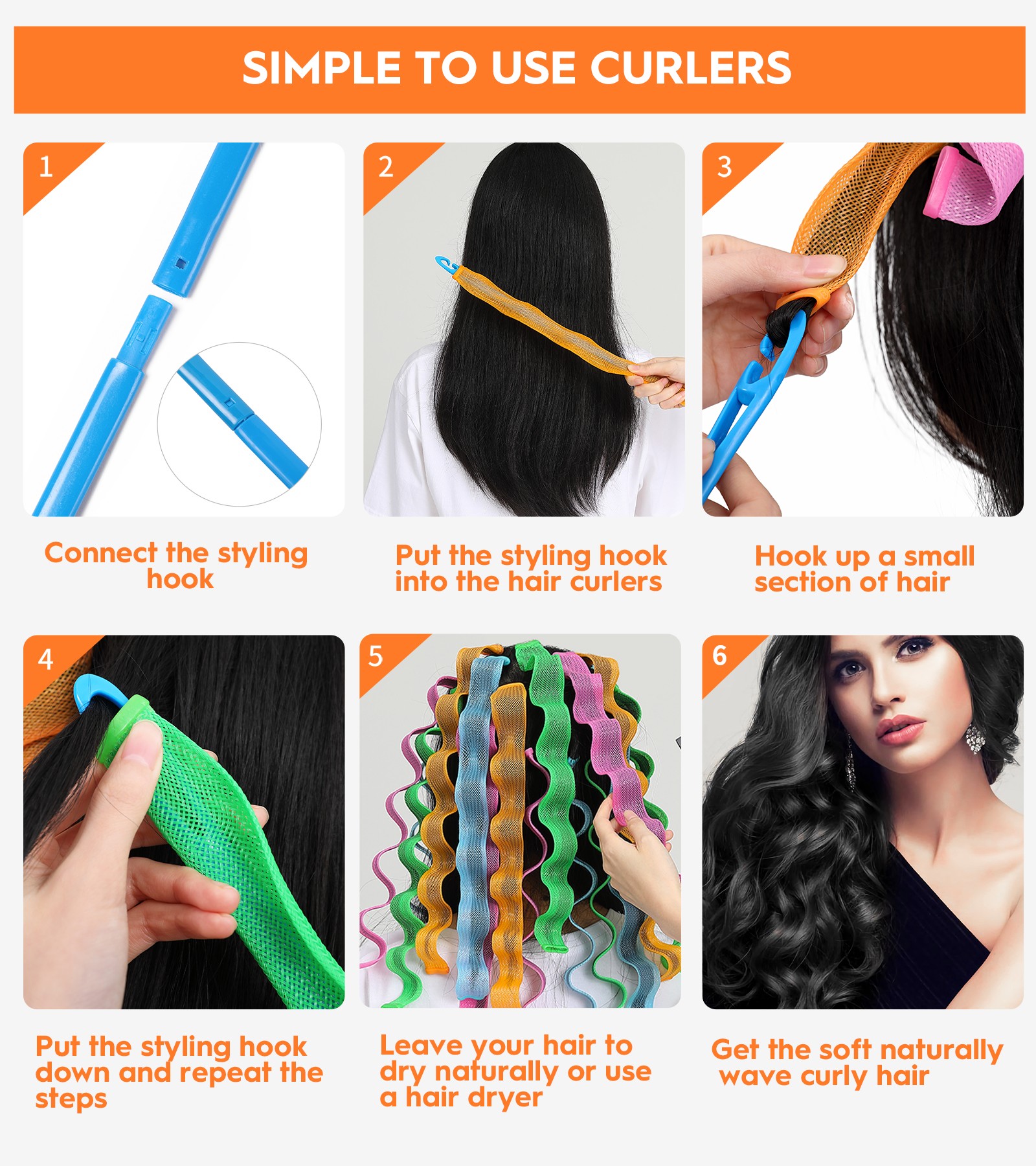 Heatless Hair Curlers