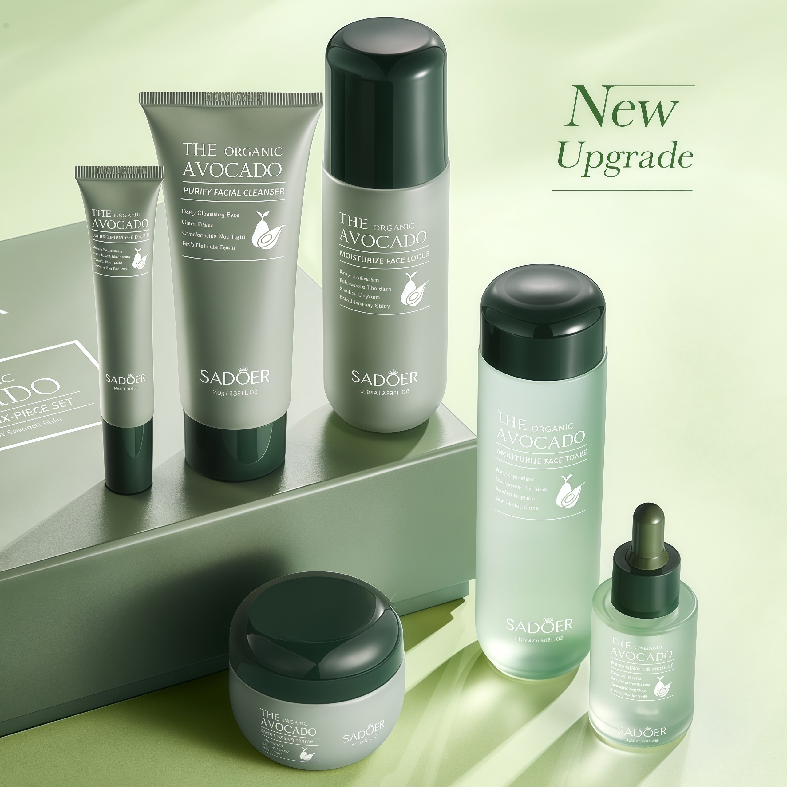 Sadoer Organic Avocado Skincare Set  Complete Hydration and Nourishment
