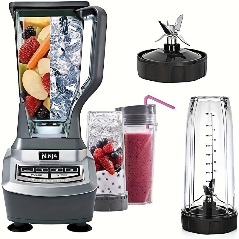 Ninja High-Power Blender with Personal Cups  Smoothies, Ice Crushing & Meal Prep Made Easy