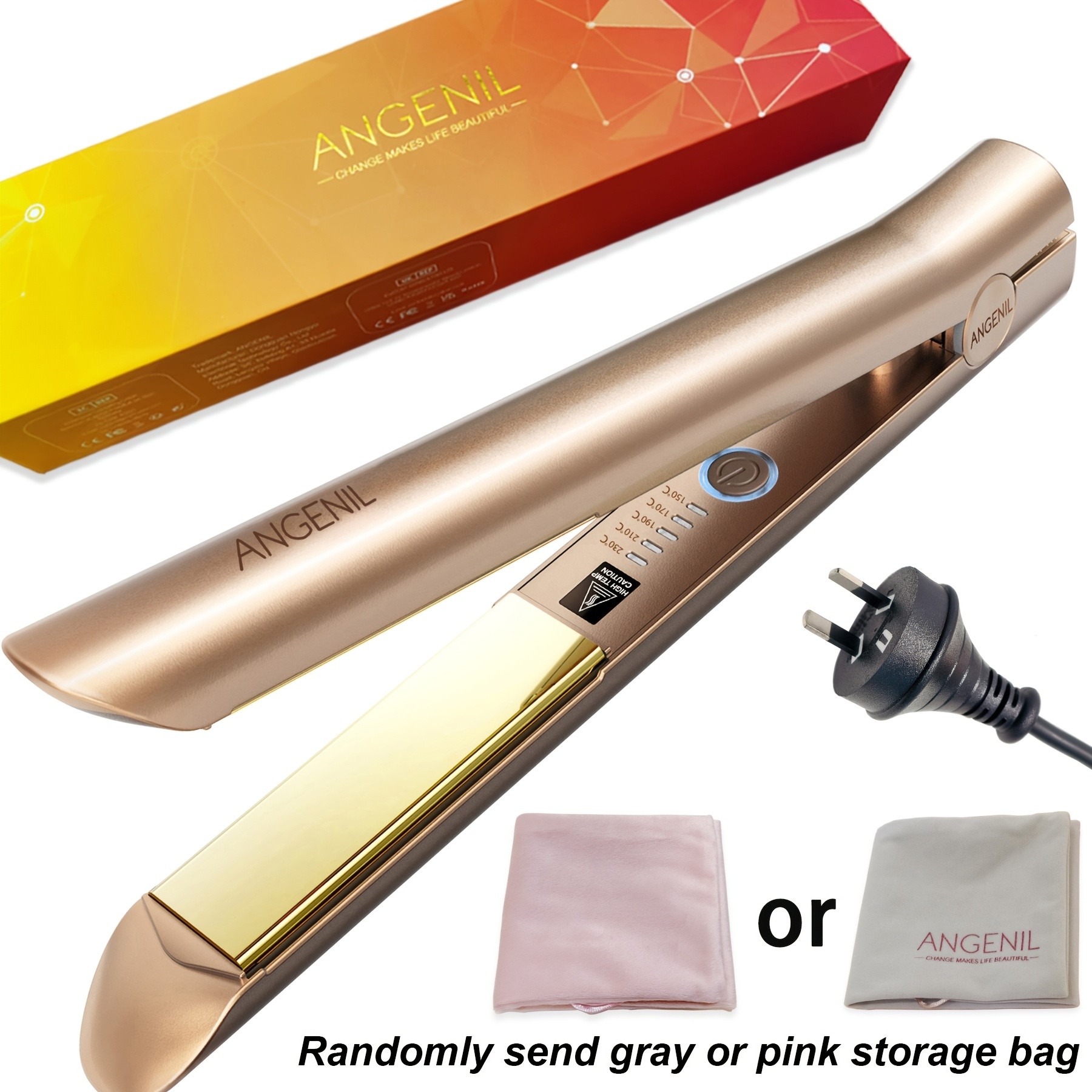 ANGENIL Professional Hair Straightener  Precision Styling with Advanced Heat Control