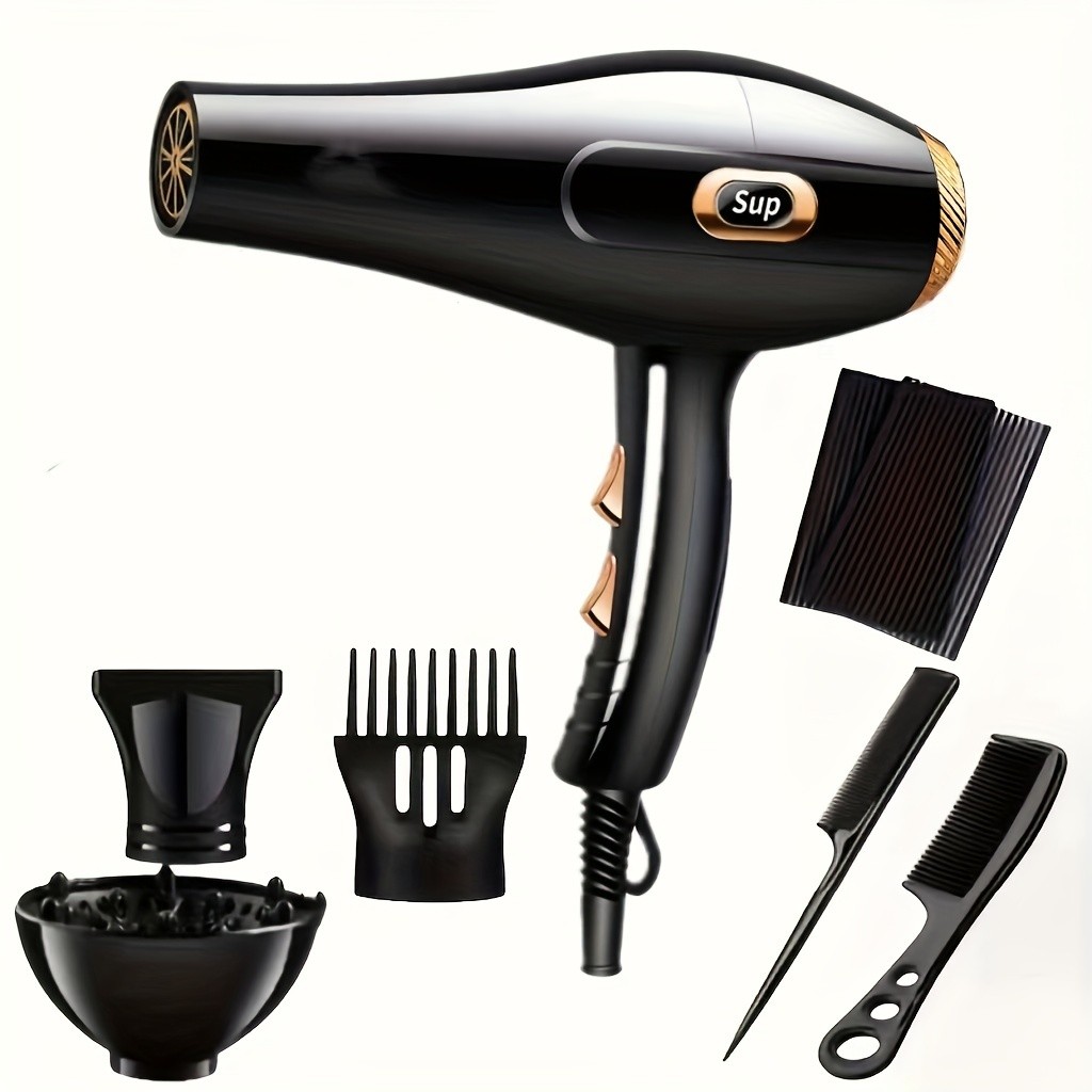 Professional Hair Dryer with Styling Attachments  Fast Drying, Smooth Finish & Salon Results