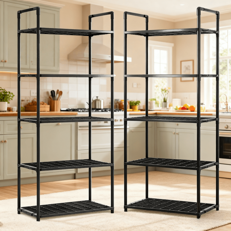 5-Tier Heavy-Duty Metal Storage Shelving  Adjustable, Durable & Space-Saving
