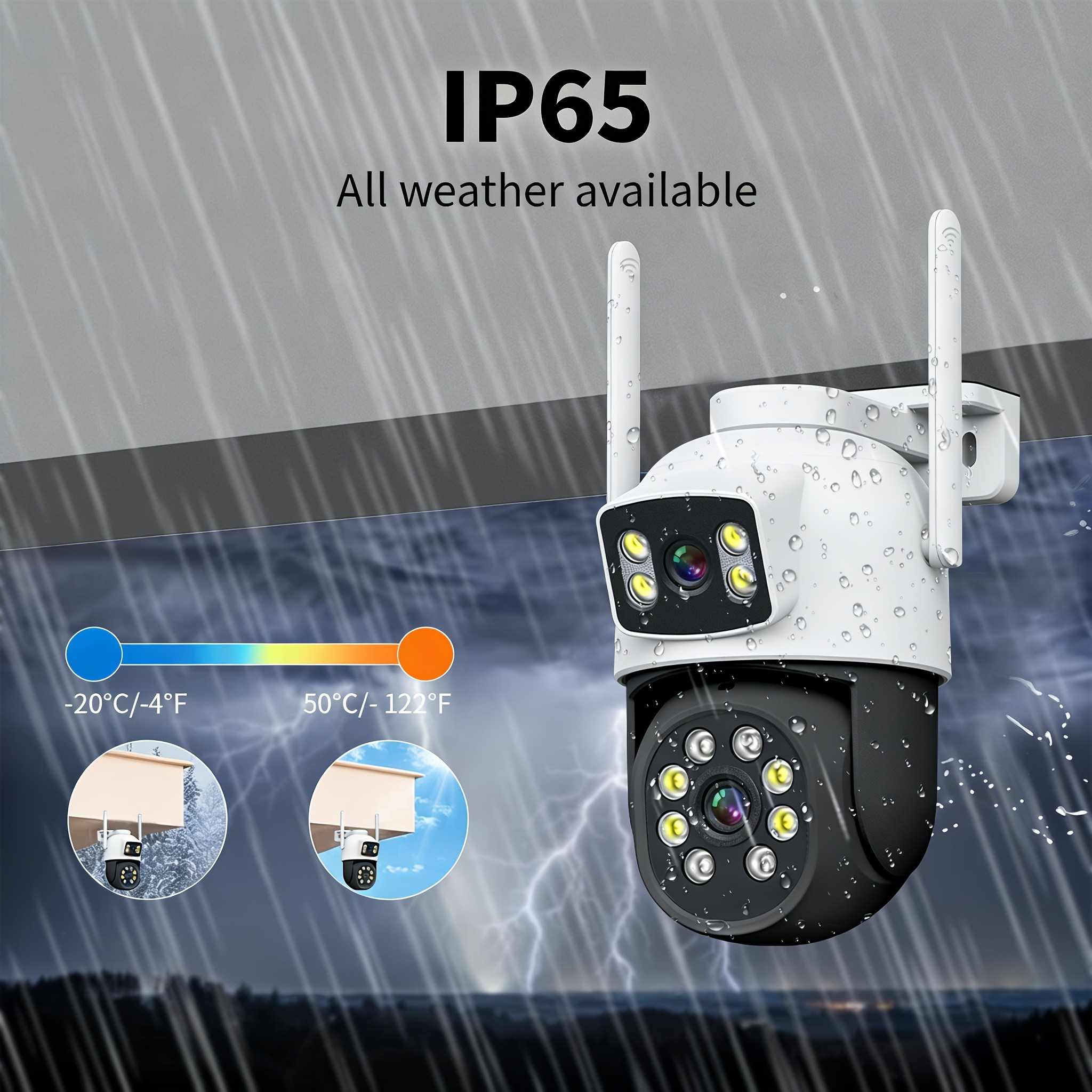IP65 Outdoor WiFi Security Camera  All-Weather Smart Surveillance with Night Vision