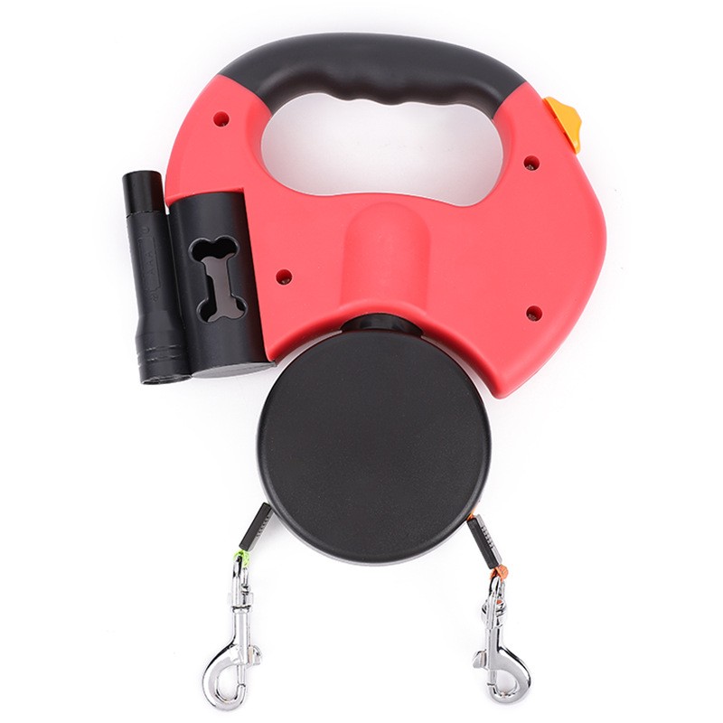 Dual-Control Retractable Dog Leash