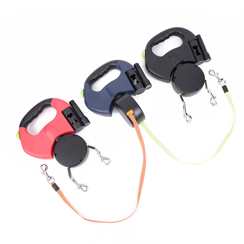 Dual-Control Retractable Dog Leash
