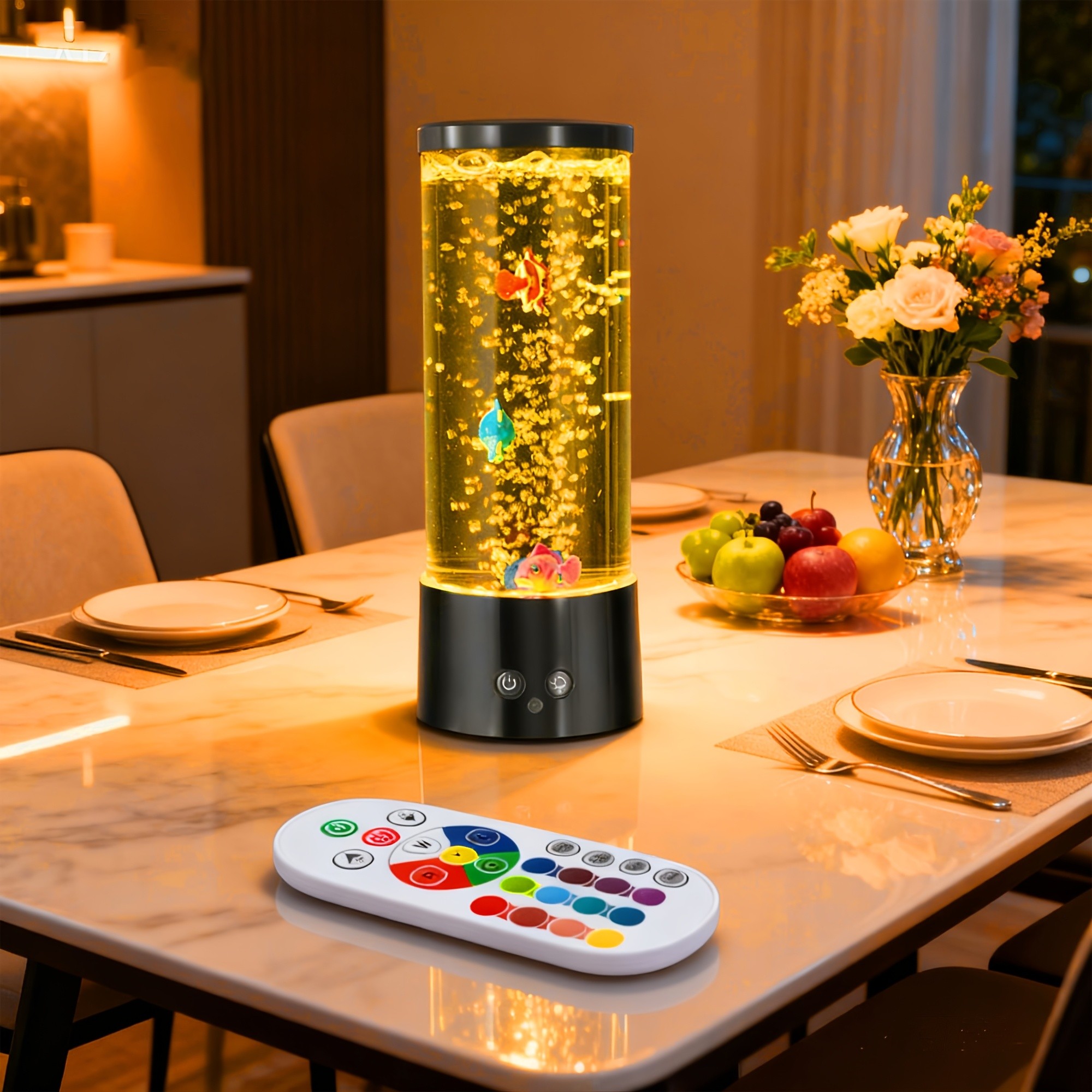 Bubble Fish Lamp  Large Size Calming Aquarium-Style Mood Light