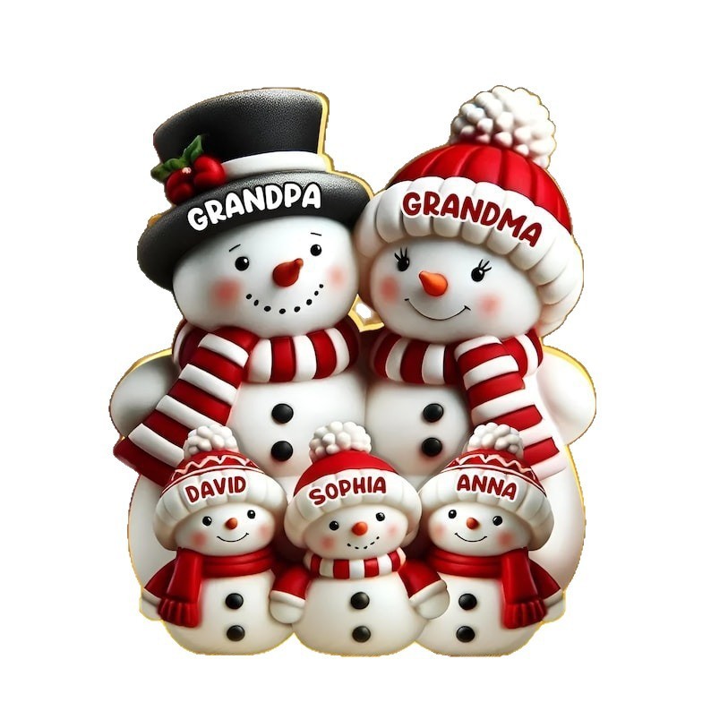 Snowman Family Acrylic Light Box