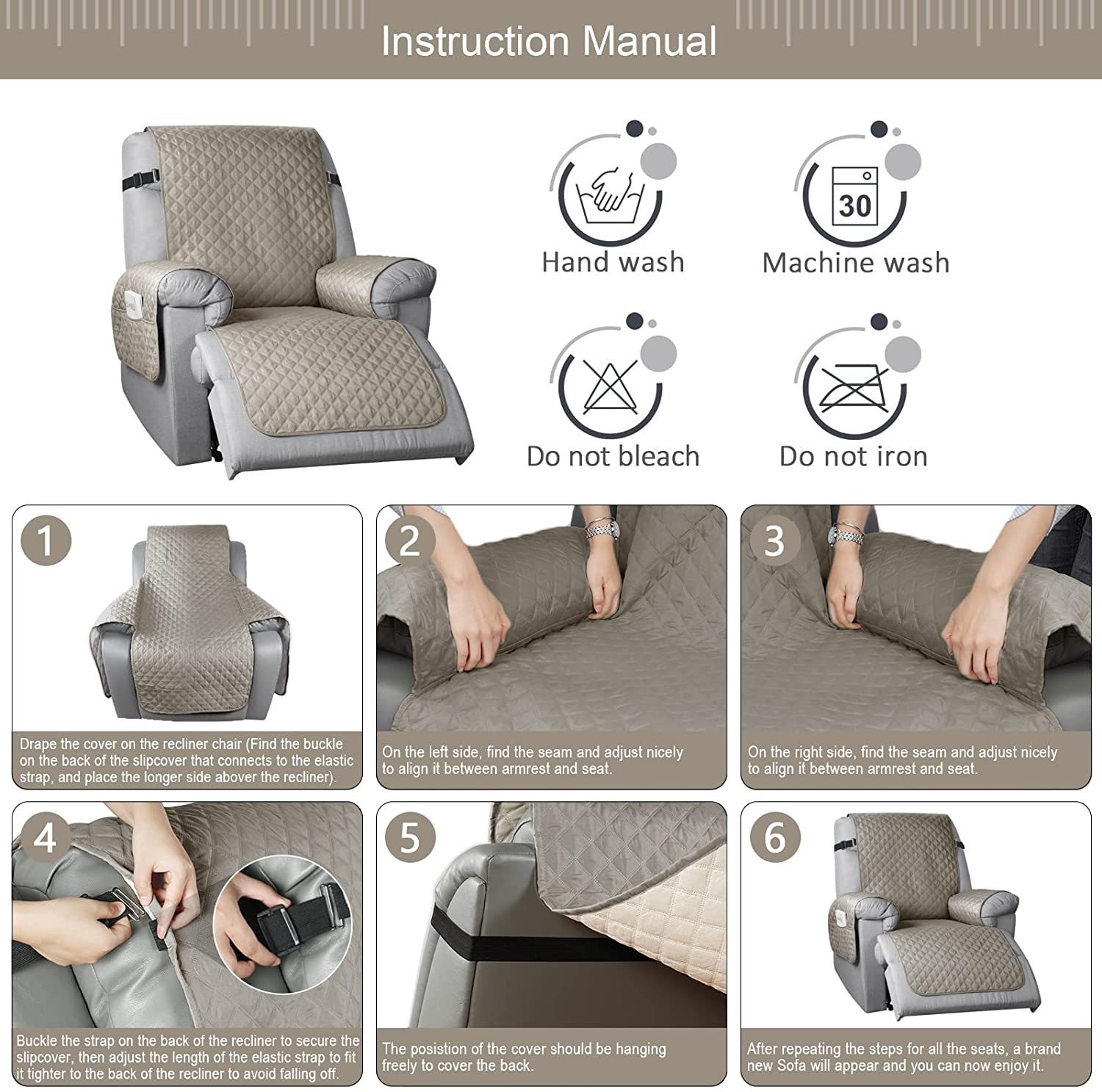 Waterproof Recliner Chair Covers