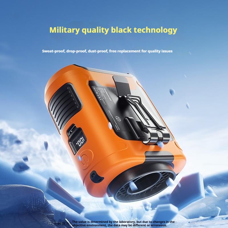 3-in-1 Waist Fan with Flashlight & Powerbank