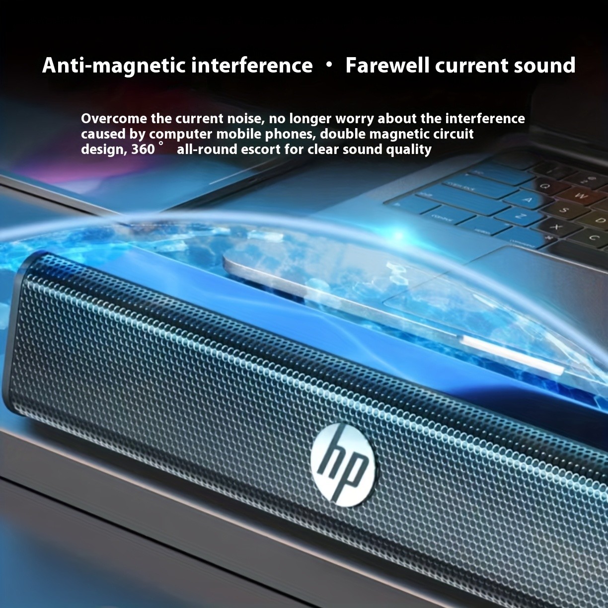 HP Laptop Speakers (Desktop Soundbar)  Bring the Cinema Home Sound for Laptops, PCs & Everyday Devices