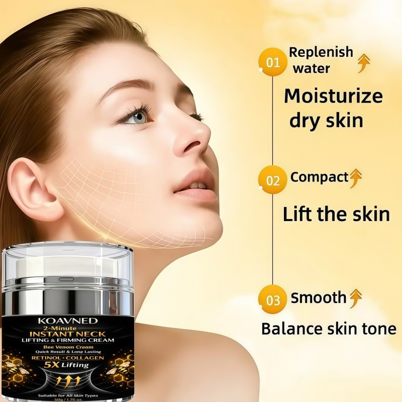 2 pcs KOAVNED 2-Minute Instant Neck Lifting & Firming Cream  Visible Lift, Smoother Skin & Targeted Neck Care