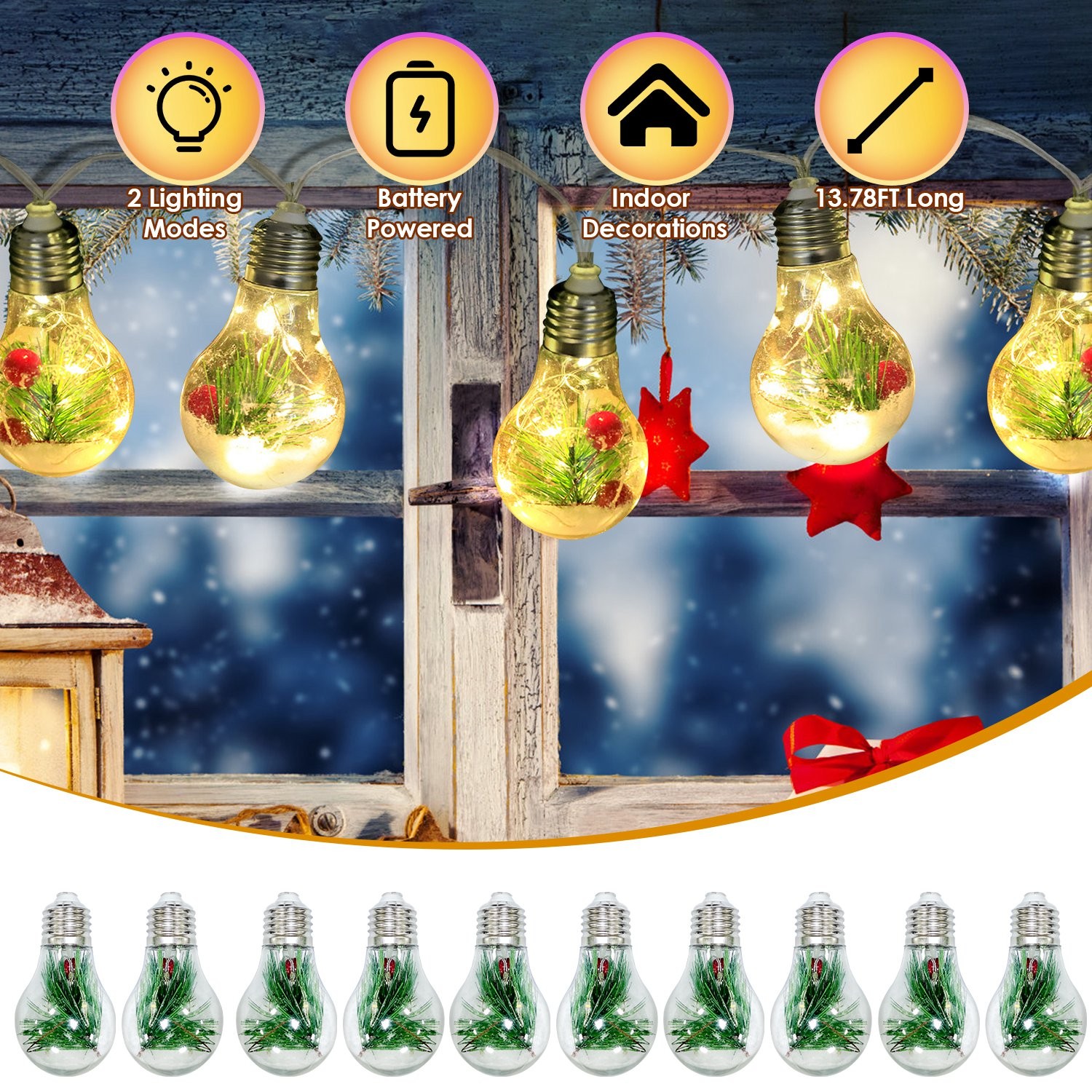 Christmas Vintage Decor String Light