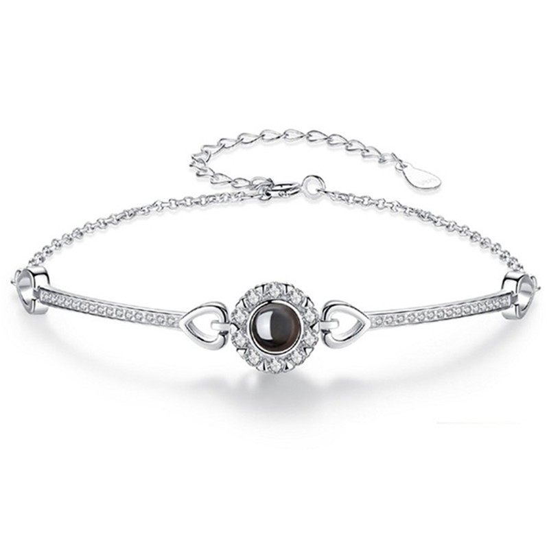 Silver Angel Eye Sunflower I Love You Projection Bracelet