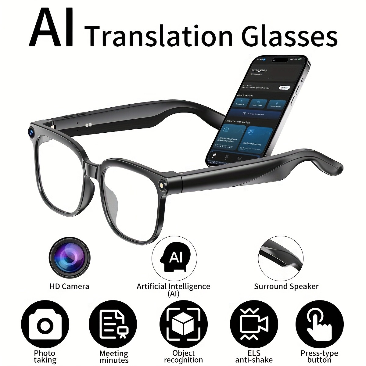 PEJE AI Smart Glasses: Real-Time Translation, Object Recognition, and Open-Ear Audio