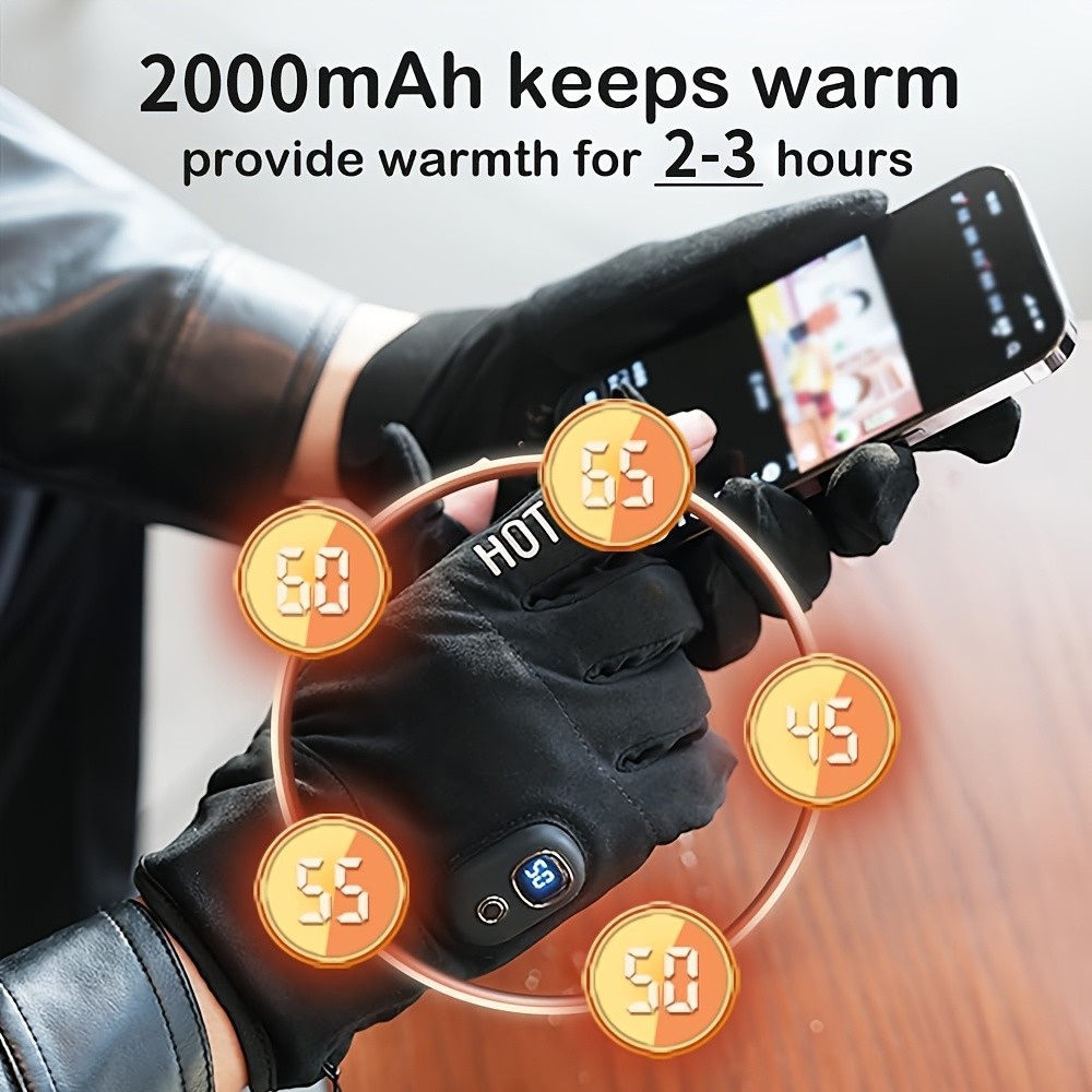 Unisex Heated Gloves: Adjustable Temperature, USB Rechargeable Warmth for NZ Winter Outdoor Life
