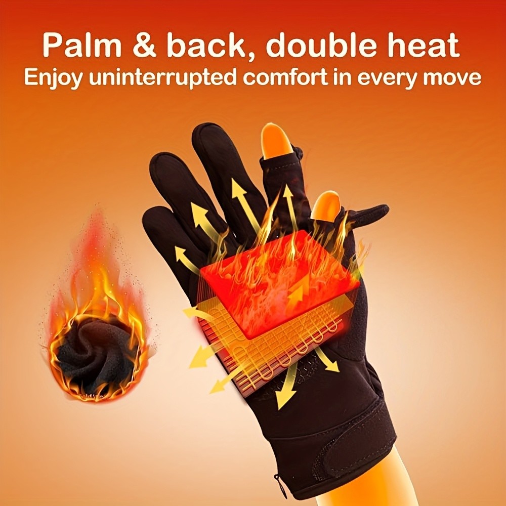 Unisex Heated Gloves: Adjustable Temperature, USB Rechargeable Warmth for NZ Winter Outdoor Life