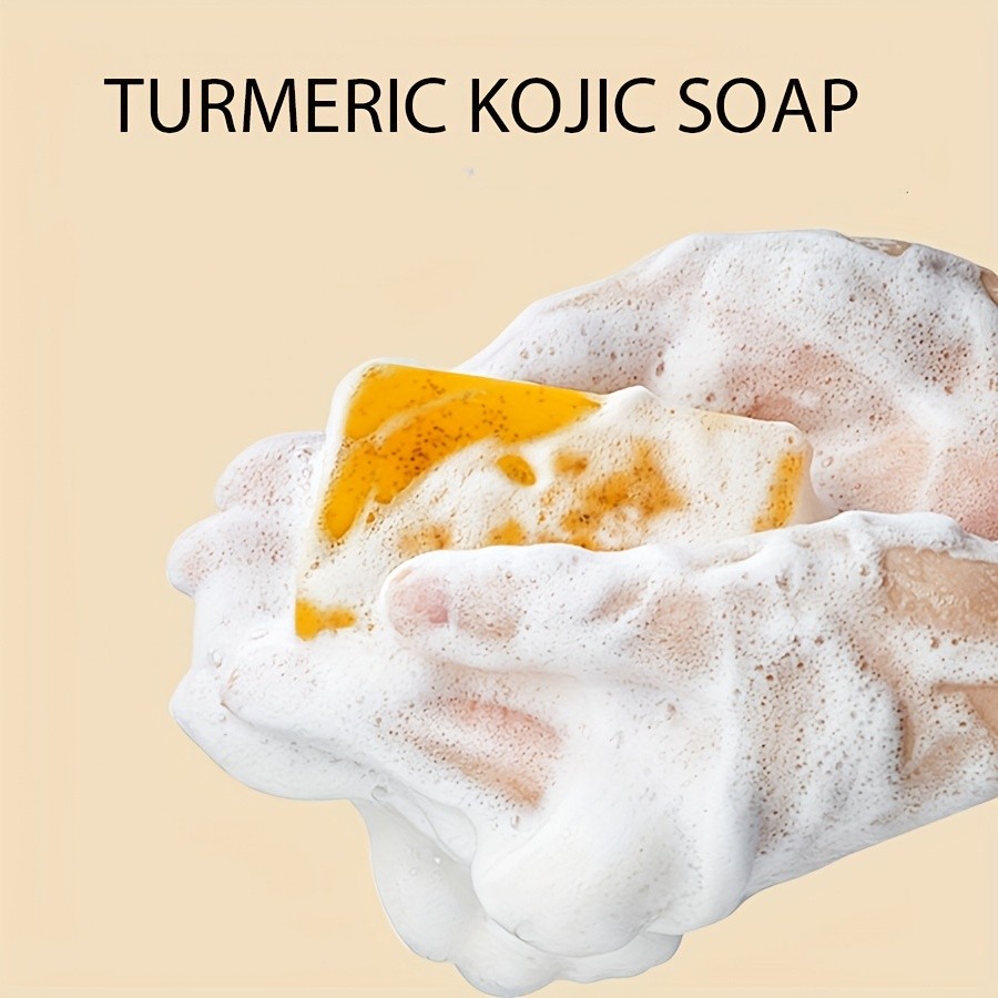 6 bars of Turmeric & Kojic Acid Face & Body Soap Gentle Daily Cleansing with Natural Ingredients
