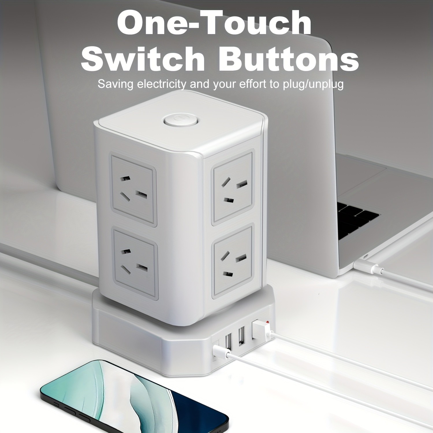 Surge Protector Power Strip Tower