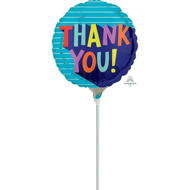 Foil Balloon - Thank You Fun Type Design (9in/22cm)ou Fun Type Design (9in/22cm)