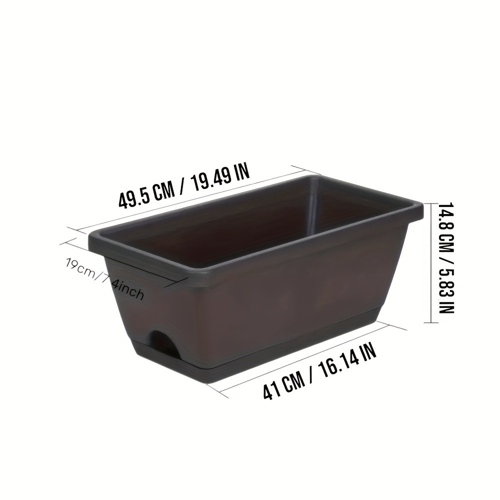 10pcs Large 15L Plastic Planter Box