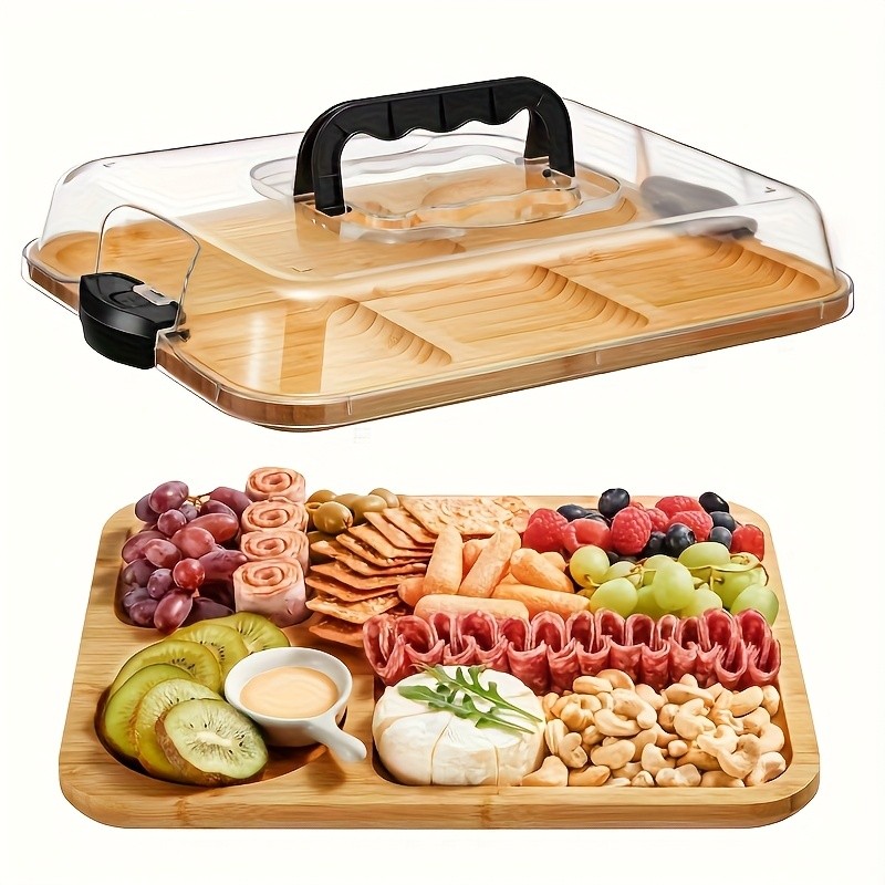 Cheese Tray with Transparent Acrylic Lid