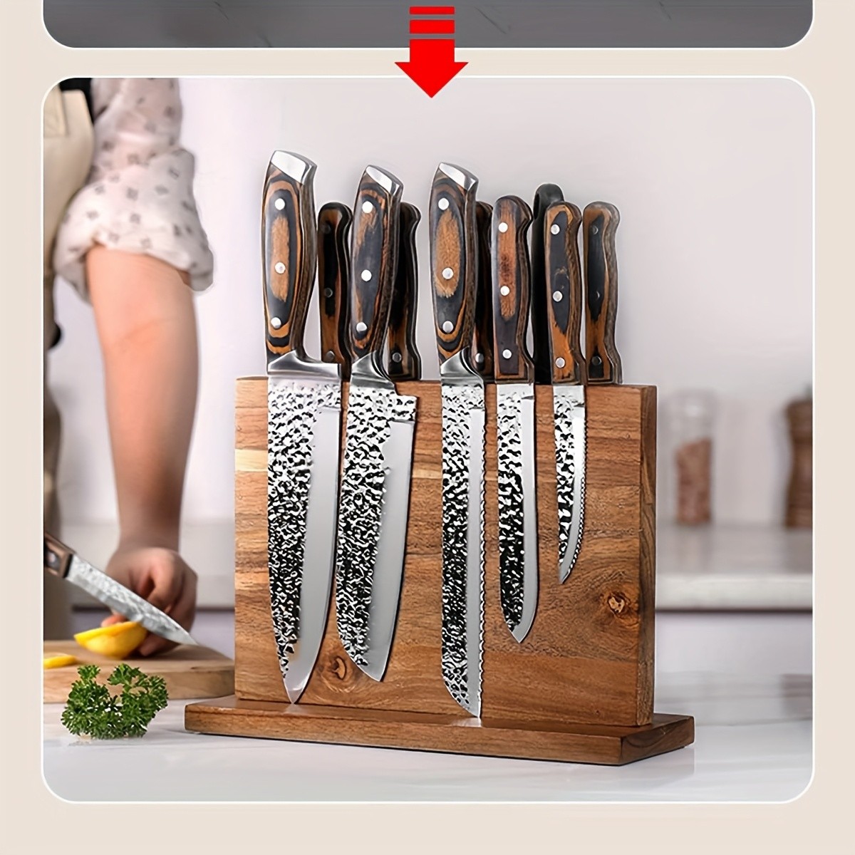Solid Wood Magnetic Knife Holder