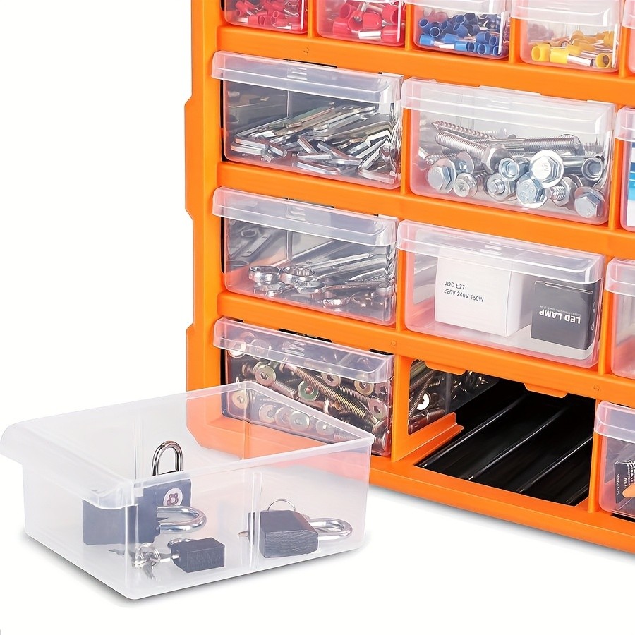 39-Drawer Heavy-Duty Plastic Parts Storage Cabinet