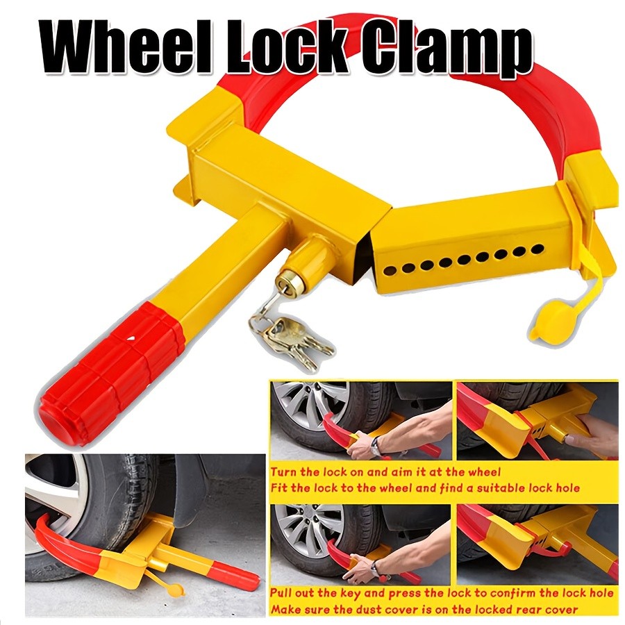 Heavy Duty Anti-Theft Wheel Clamp Lock