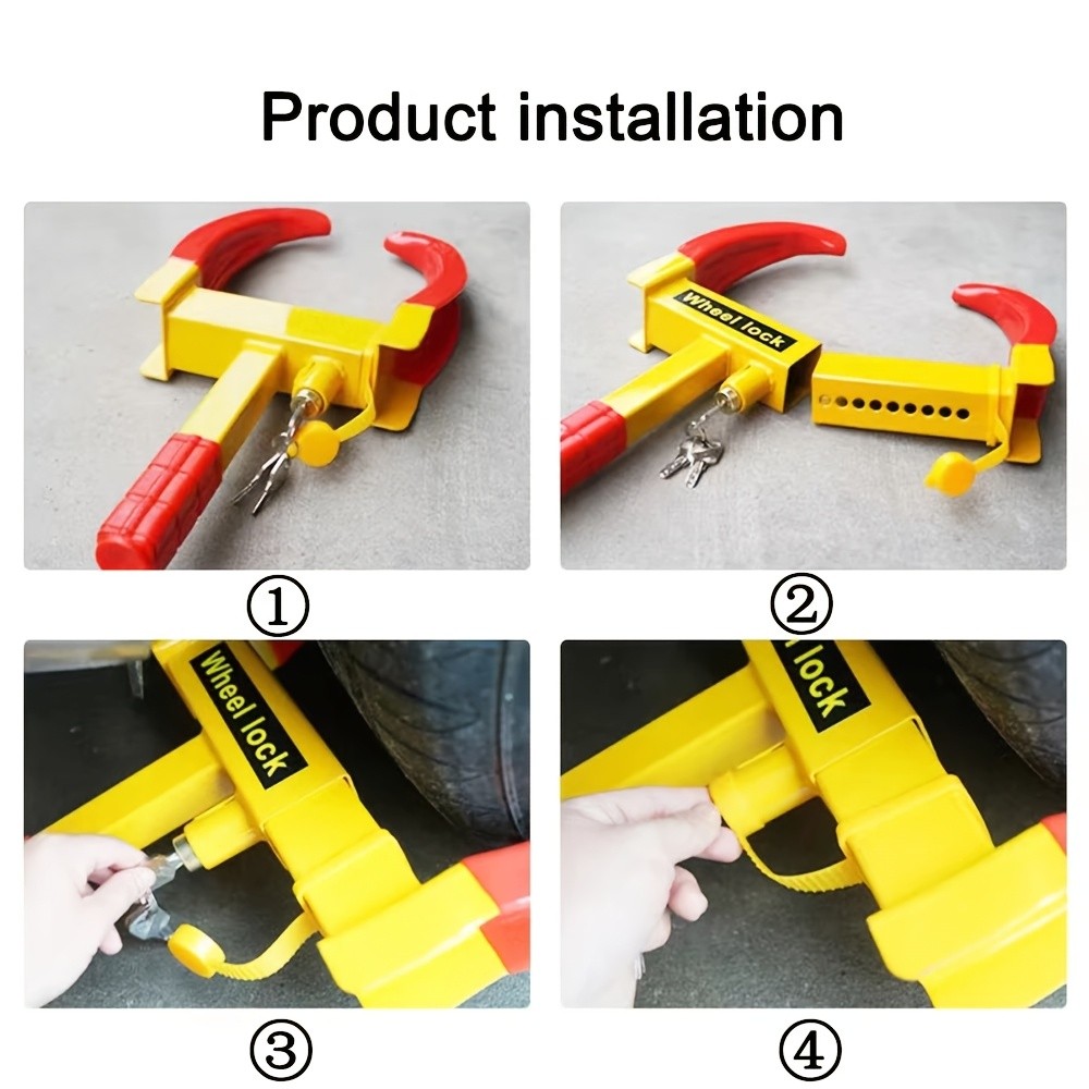 Heavy Duty Anti-Theft Wheel Clamp Lock