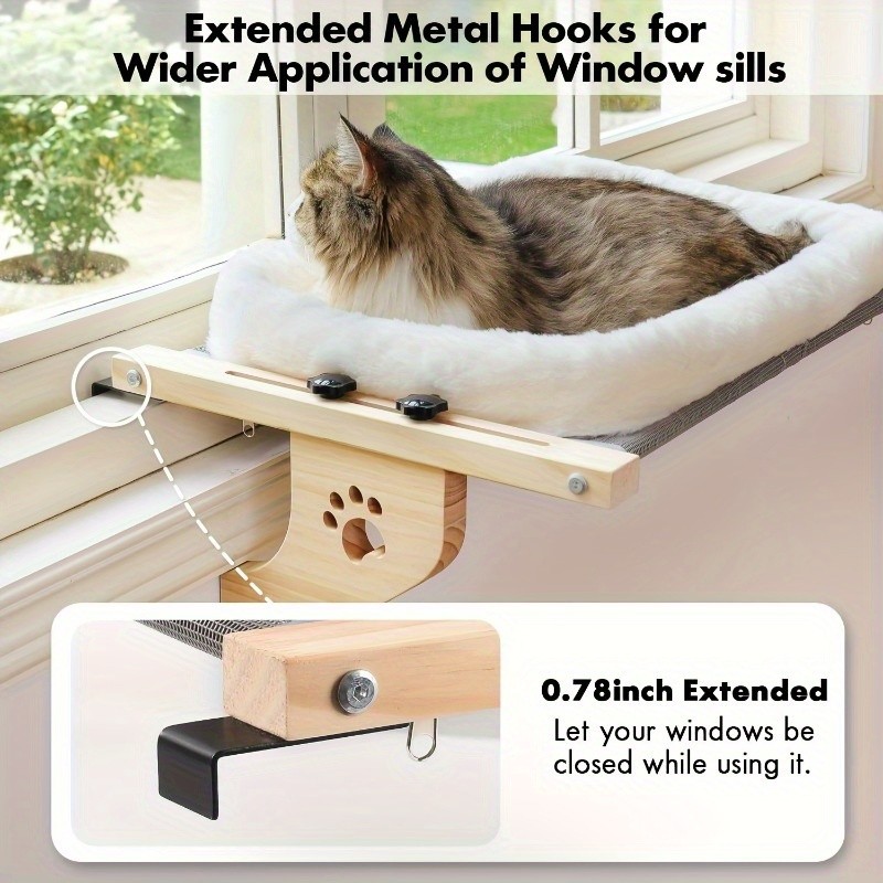 Adjustable Indoor Cat Hammock  Cat Window Perch