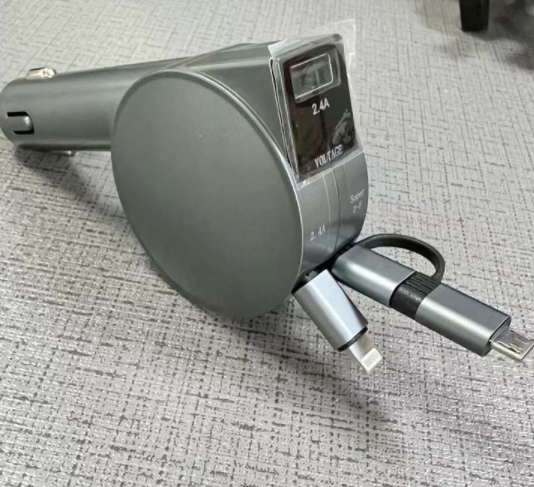 3-in-1 Retractable Fast Charging Car Adapter