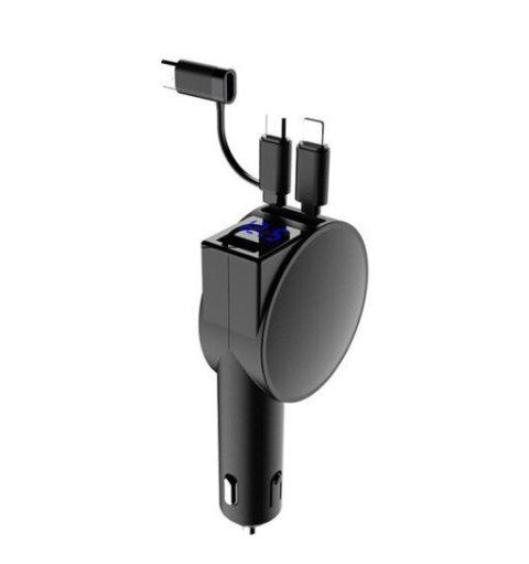 3-in-1 Retractable Fast Charging Car Adapter