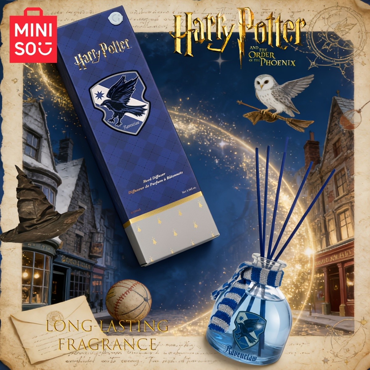 MINISO  Harry Potter Ravenclaw College Reed Diffuser