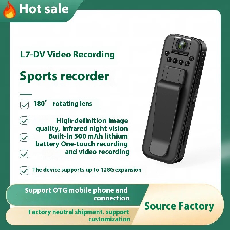 HD 1080P Rechargeable Mini Body Camera With Night Vison&Rotating Lens