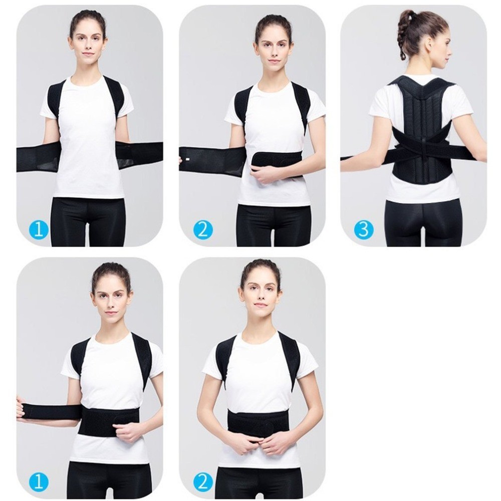 Heated Posture Corrector Back Brace Straighten, Support, Soothe